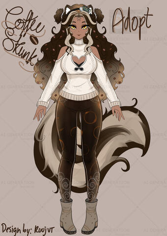 Coffee Skunk Adopt (Adopted by dwrenbear)