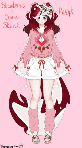 Strawberries & Cream Skunk Adopt (adopted by Strawberries & Cream Skunk Adopt (adopted by