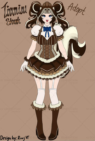 Tiramisu Skunk Adopt (Adopted by SkunkieLoo)